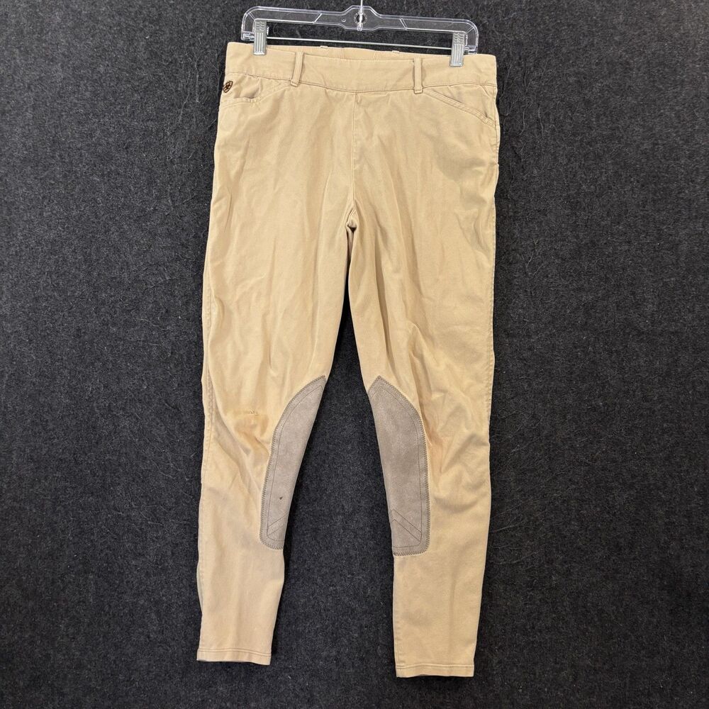 Ariat Sport Equestrian Breeches Pants Women's 28 Khaki Knee Patch Riding